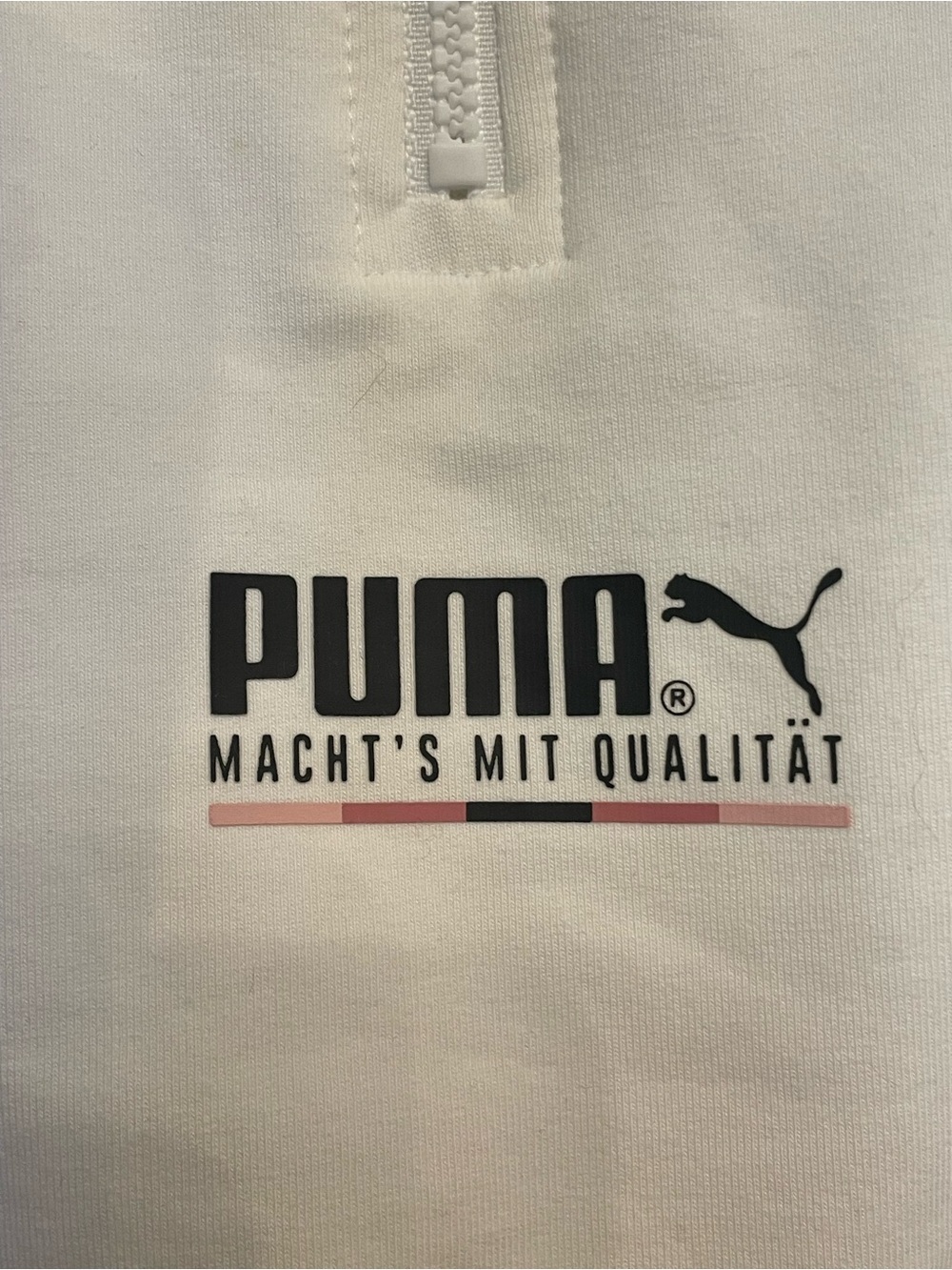 Puma White and Black Half-Zip Crop Sweatshirt - Picture 4 of 9
